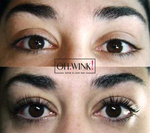 Teresa front before and after Lash Lift Limassol Cyprus